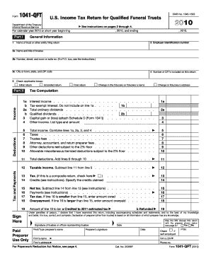 IRS 1041-QFT form | pdfFiller