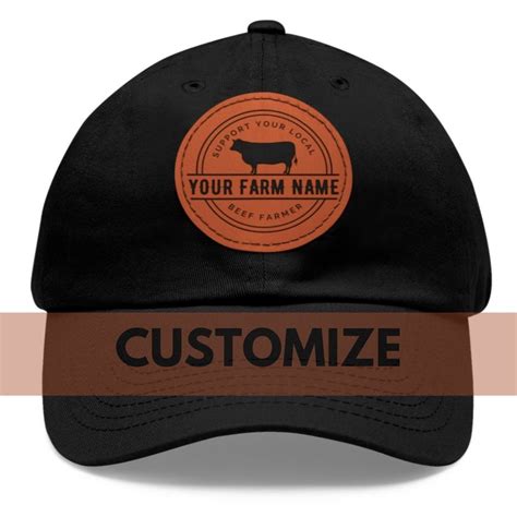 Custom Farm Name Hat, Personalized Farm Hat, Custom Beef Farm Hat ...