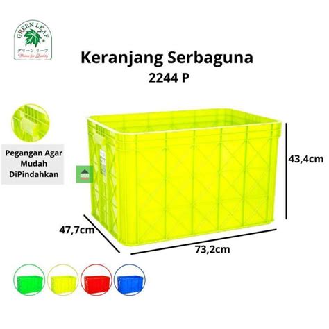 KERANJANG PLASTIK INDUSTRI 68,5 LITER GREEN LEAF TIPE 2227 P | UKURAN ...
