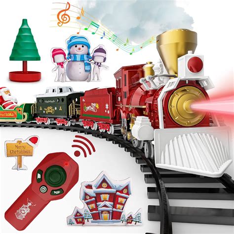 Buy LZZAPJ Train Set, Remote Control Electric Train Toy with Smoke ...