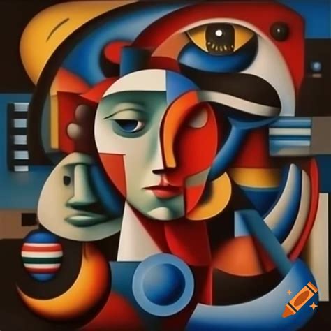 Kawaii painting blending cubism, surrealism, futurism, expressionism ...