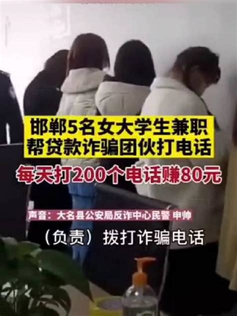 邯郸5名女大学生兼职帮贷款诈骗团伙打电话被抓获_新浪新闻