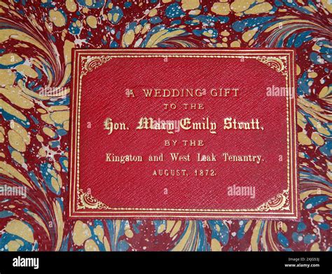 Antique 19th Century Holy Bible with an Inscription in Leather for Mary Emily Strutt by kingston ...