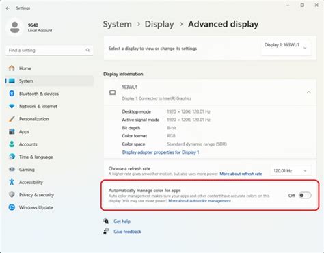 Dolby Vision Option Missing When the Auto Color Management is Turned on ...