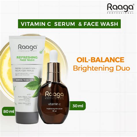 Brightening Duo: Face Wash + Vitamin C Serum | Buy Now – Raaga Professional
