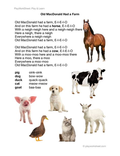 Old MacDonald Had a Farm Nursery Rhyme | Free Printables for Kids