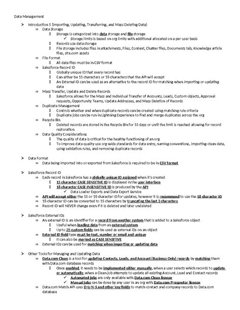 Data Management - Studocu