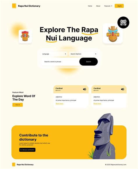 Entry #50 by uiuxdesignerrr for Web UI Design for Online Rapa Nui ...