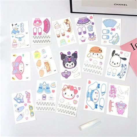 Sanrio Sanrio Paper Doll Series Cartoon Posable Paper Dolls, Paper ...