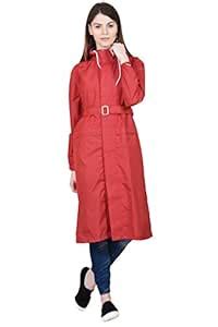 Versalis Womens Cindy Long Raincoat - Red (XS) : Amazon.in: Clothing ...