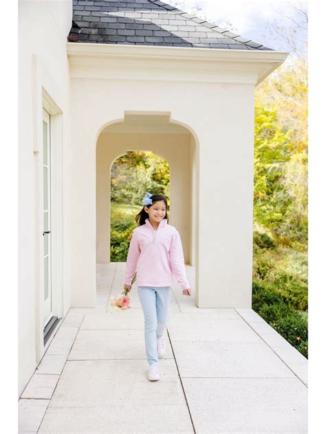 Canter Collar Half Zip - Palm Beach Pink | Posh Tots Children's Boutique