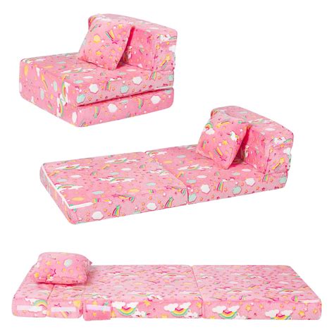 Memorecoolglow Tri Fold Sofa Bed For Kids Folding Futon Mattress ...