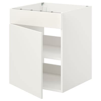 ENHET base cabinet for hob w door, white, 60x62x75 cm (235/8x243/8x291 ...