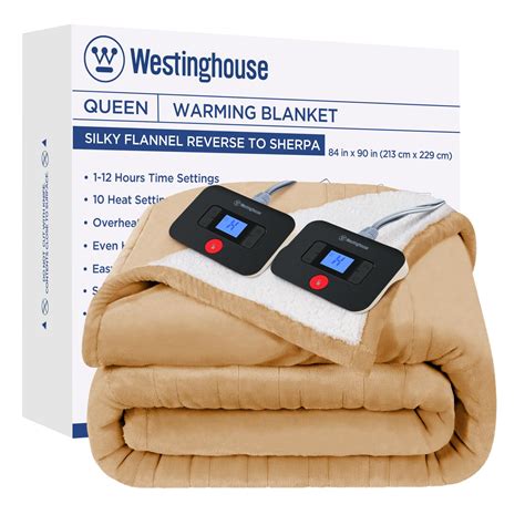 Westinghouse Electric Blanket Queen, Heated Blanket Queen Size with 10 ...