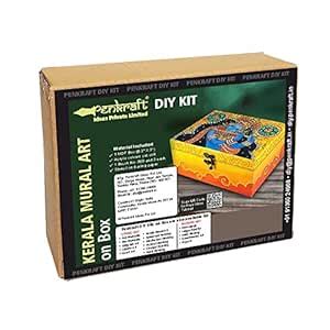 Penkraft Kerala Mural Art on MDF Box DIY Kit | Free Video Tutorial ...