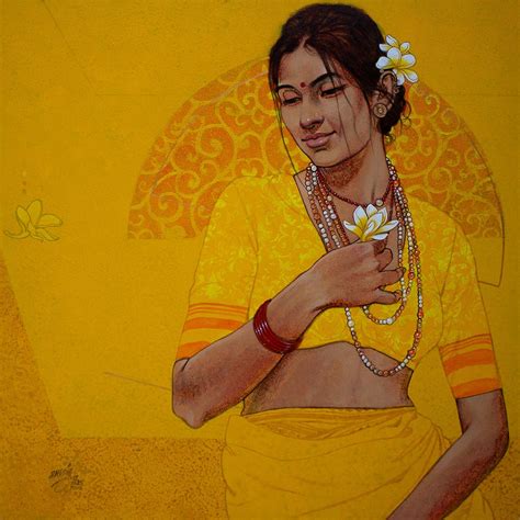 Fragrance of Silence (Beauty series) . Buy Indian Woman Painting by ...