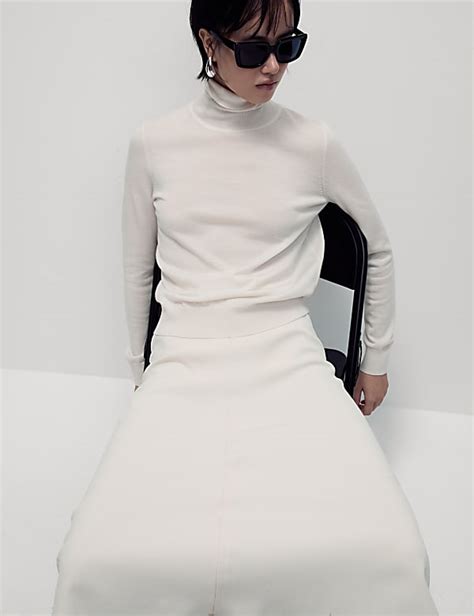 Buy Crepe A-Line Midaxi Skirt at Marks & Spencer