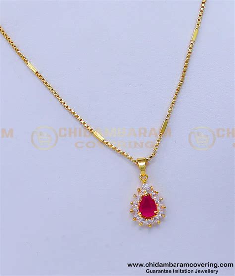 Buy 1 Gram Gold Chain Pendant with Chain Design for Women