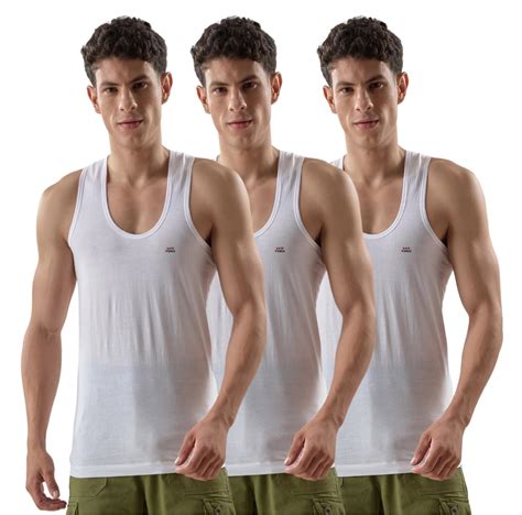 LUX VENUS Men's Cotton Vest (Pack of 3) (8904209873873_Venus_WH_RN_80 ...