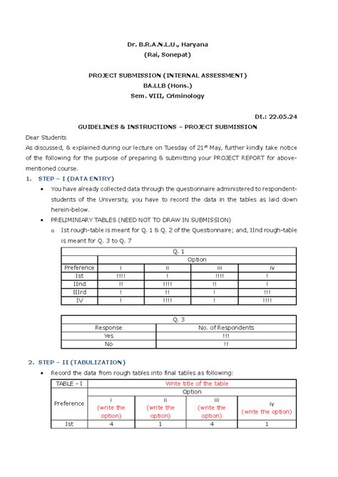 Guidelines & Instructions - Project Submission - Dr. B.R.A.N.L ...
