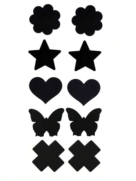 10 Pcs Nipple Pasties Nipple Covers Women Adhesive Breast Invisible ...