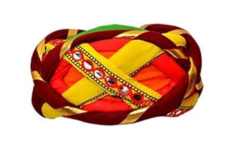 Buy S H A H I T A J Gujarati Kathiyawadi Navratri Cotton Safa | Turban ...