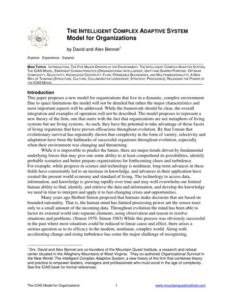 Image result for Complex Adaptive System Model