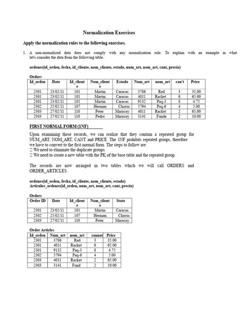 Database Normalization Exercises 的图像结果