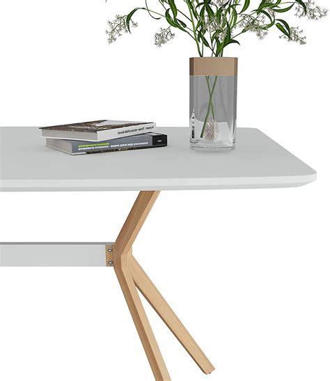 Buy White Rectangle Dining Table Modern Dining Table Leisure Coffee ...
