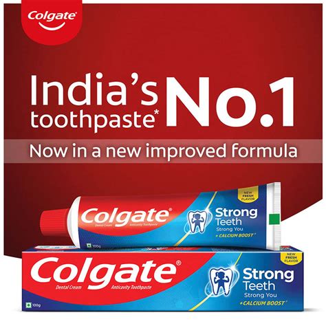 Buy COLGATE TOOTHPASTE - STRONG TEETH DENTAL CREAM - 150 G - ANTI ...