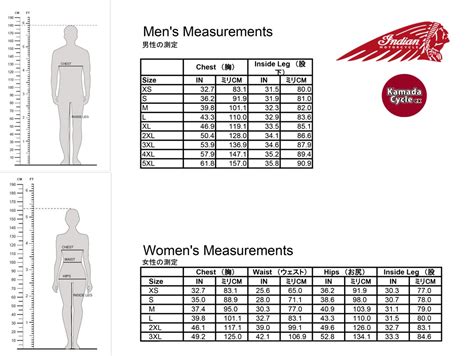 Indian & Harley-Davidson サイズ表 | KMDex ベストバイ/オンラインストア