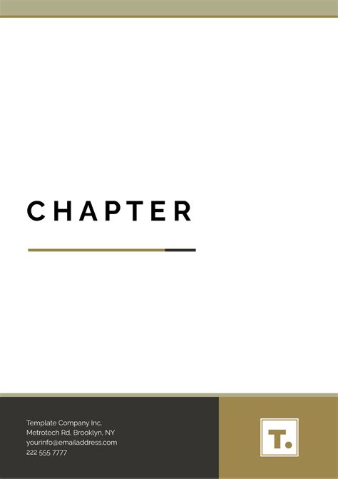 Free Chapter Structure Template to Edit Online