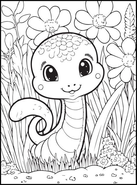 Kids Coloring Pages Animals Cute