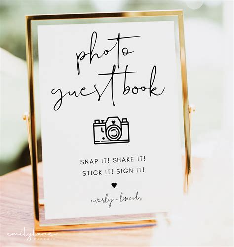 Downloadable Free Printable Polaroid Guest Book Sign Template ...