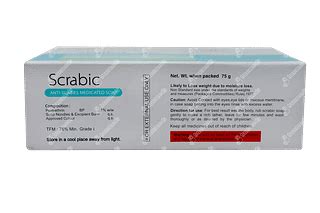 Scrabic Soap 75 Gm - Uses, Side Effects, Dosage, Price | Truemeds