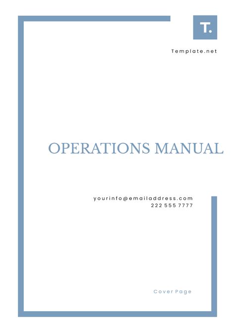 Image result for Operating Manual Examples