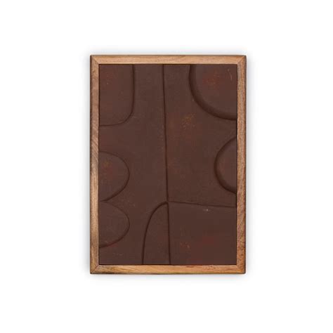 Wooden Wall Art Set of 3 in Vintage Rust Colour – Fabuliv