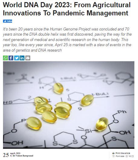 World DNA Day 2023: From Agricultural Innovations To Pandemic ...