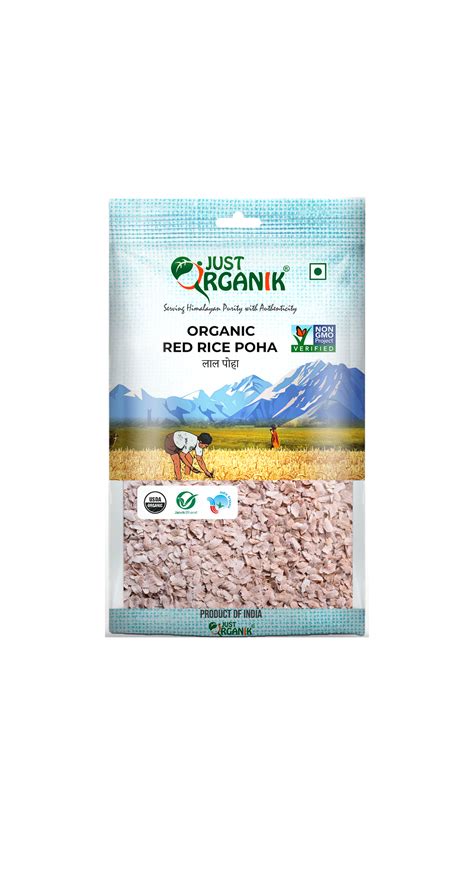 Rice Poha | Red - USDA Organic - Just Organik - 500gm – naturessoulshop