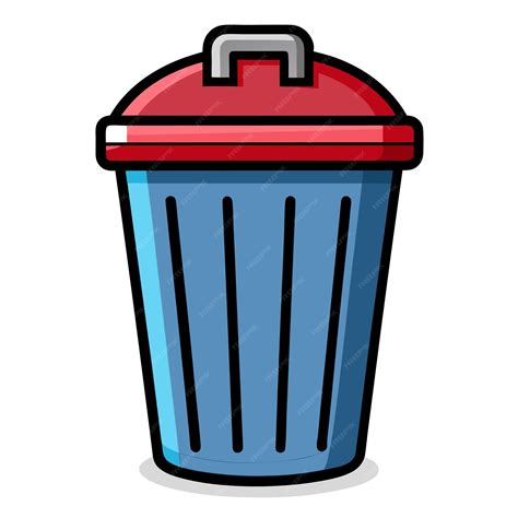 Trash bin clipart vector art and illustration | Premium AI-generated vector