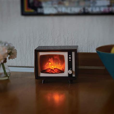 Buy Decorative Realistic Fireplace Compact Retro Television with LED ...