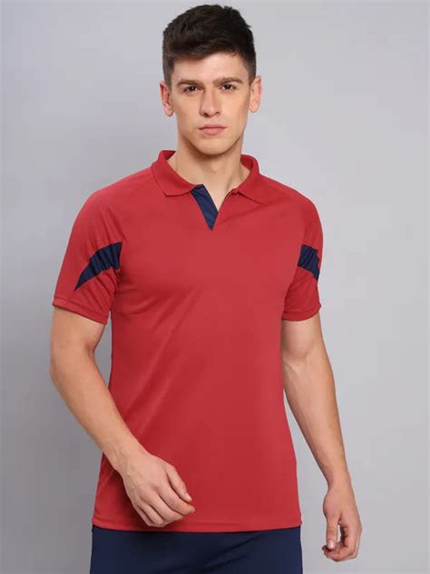 Men Slim Fit Polo T-shirt with Techno Cool+