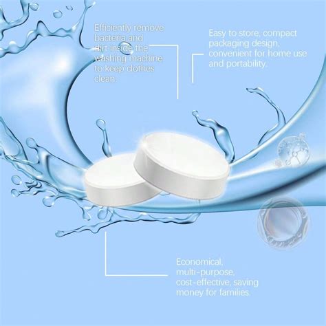 1 caja de pastillas efervescentes limpiadoras para lavadora, elimina la ...