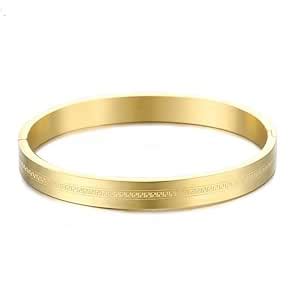 Buy MEENAZ Bracelet for Men brother boyfriend gents Fashion Rose gold ...