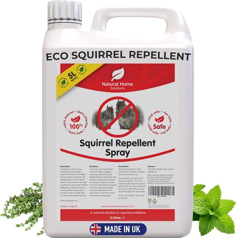 Squirrel Rodent Repellent Spray Premium Eco-Friendly Natural 5L Refill ...