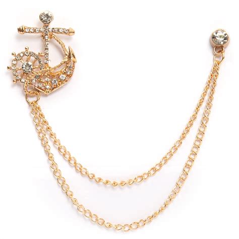 Buy To The Nines Golden Anchor Brooch at Amazon.in