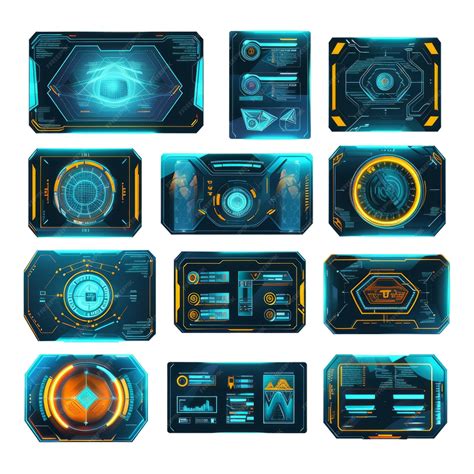 Premium PSD | Screens hud ui gui futuristic interface callouts titles ...
