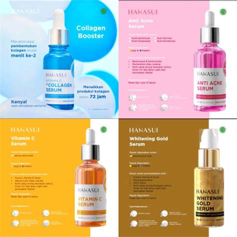 Hanasui Serum Whitening Gold/Vitamin C+Collagen/Anti Acne/Vitamin C ...