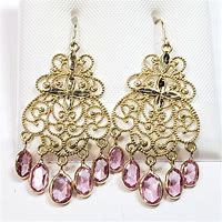 Image result for Pink Sapphire Earrings