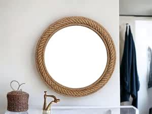 Buy Nautical Handcrafted Wall Mounted Decorative Mirror Jute Rope ...